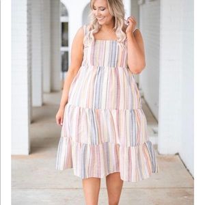 Multi Color striped sun dress!